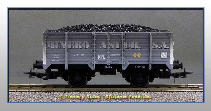 Vagones borde alto con/sin garita Serie X "Minero Astur S.A." - Renfe