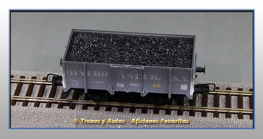 Vagones borde alto con/sin garita Serie X "Minero Astur S.A." - Renfe