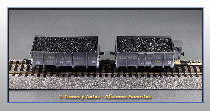 Vagones borde alto con/sin garita Serie X "Minero Astur S.A." - Renfe