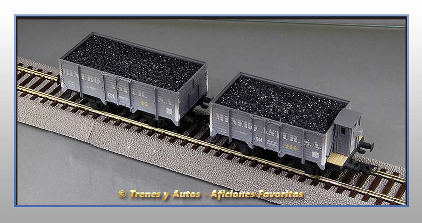 Vagones borde alto con/sin garita Serie X "Minero Astur S.A." - Renfe