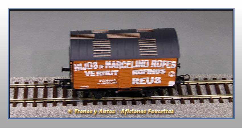 Vagón transporte vino foudre "Vermut Rofinos" - Renfe