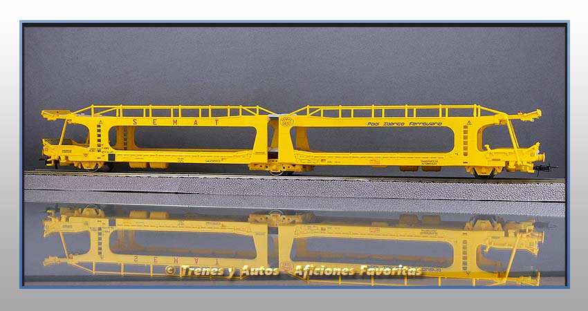 Vagón plataforma articulada Tipo Laeks "Semat Pool Ibérico" - Renfe