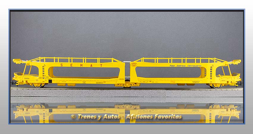 Vagón plataforma articulada Tipo Laeks "Semat Pool Ibérico" - Renfe