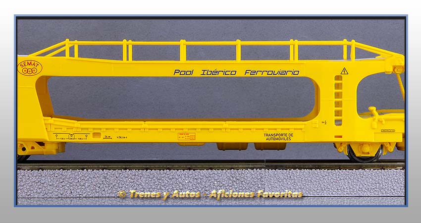 Vagón plataforma articulada Tipo Laeks "Semat Pool Ibérico" - Renfe