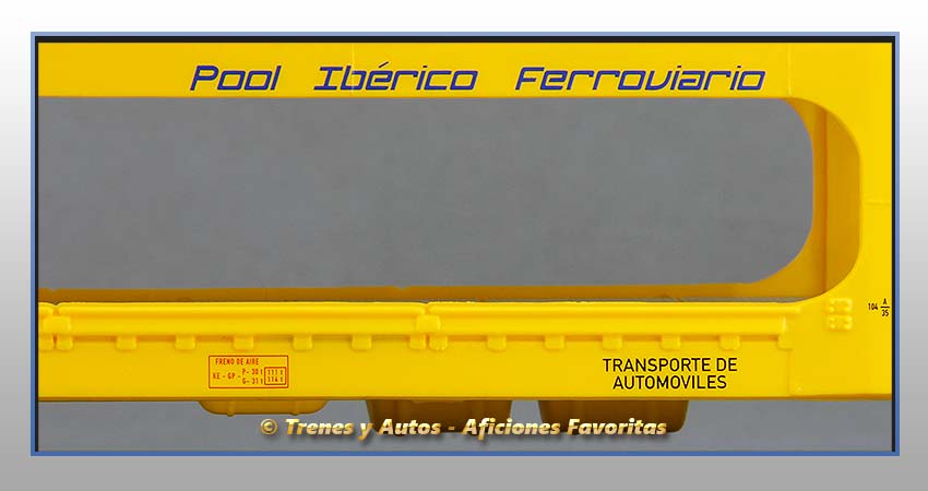 Vagón plataforma articulada Tipo Laeks "Semat Pool Ibérico" - Renfe