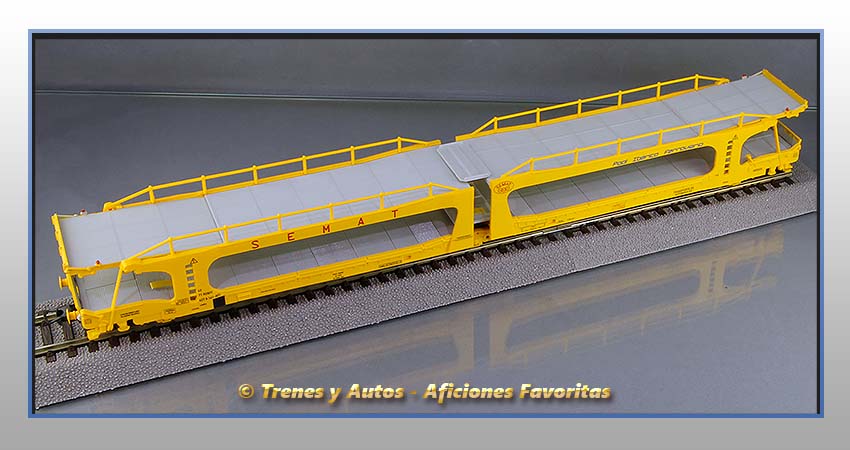 Vagón plataforma articulada Tipo Laeks "Semat Pool Ibérico" - Renfe