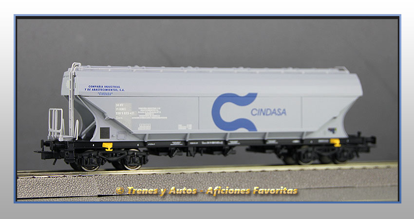 Vagón tolva cereales Tipo Uacs "Cindasa" - Renfe