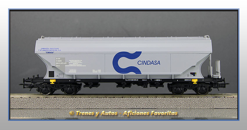 Vagón tolva cereales Tipo Uacs "Cindasa" - Renfe