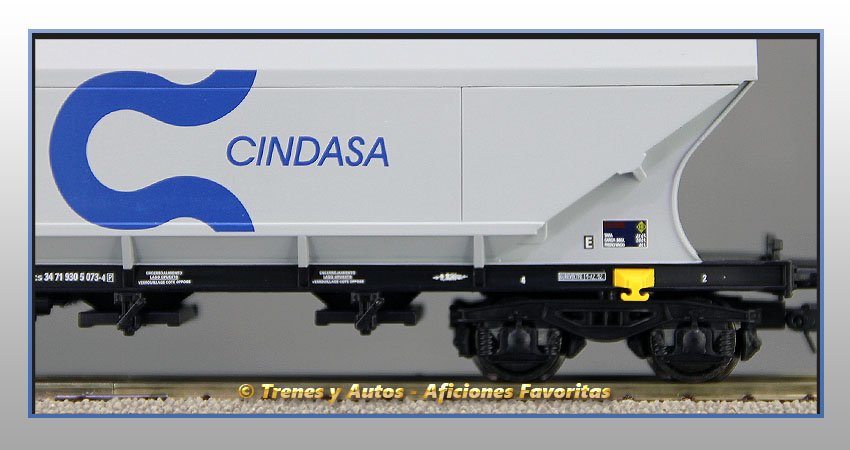 Vagón tolva cereales Tipo Uacs "Cindasa" - Renfe