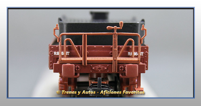 Vagón plataforma unificado con aljibe R.966-ST - Renfe