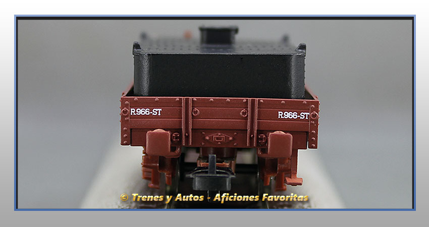 Vagón plataforma unificado con aljibe R.966-ST - Renfe