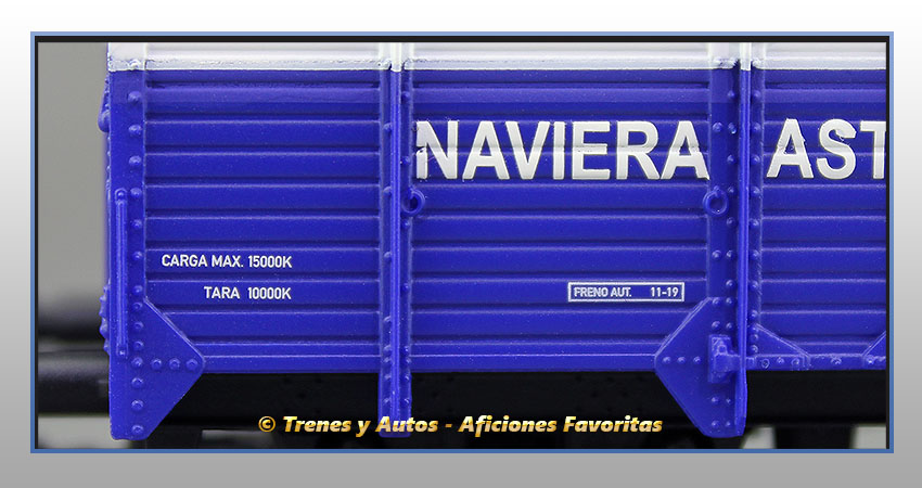 Vagón cubierto PX "Naviera Astur Andaluza"  7530 - Renfe