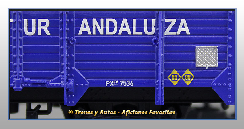 Vagón cubierto PX "Naviera Astur Andaluza"  7536 - Renfe