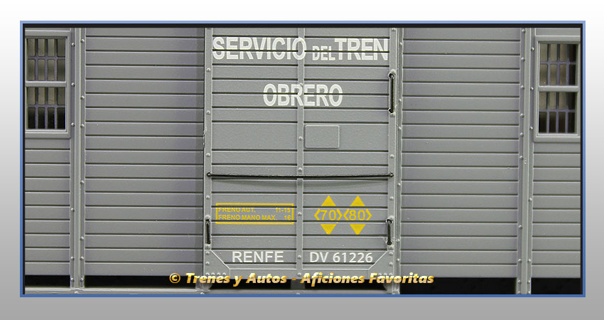 Furgón Serie DV 61226 "Servicio del Tren Obrero"- Renfe