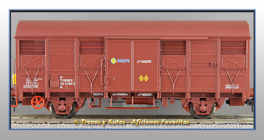 Vagón cerrado Tipo J2 persianas cerradas - Renfe
