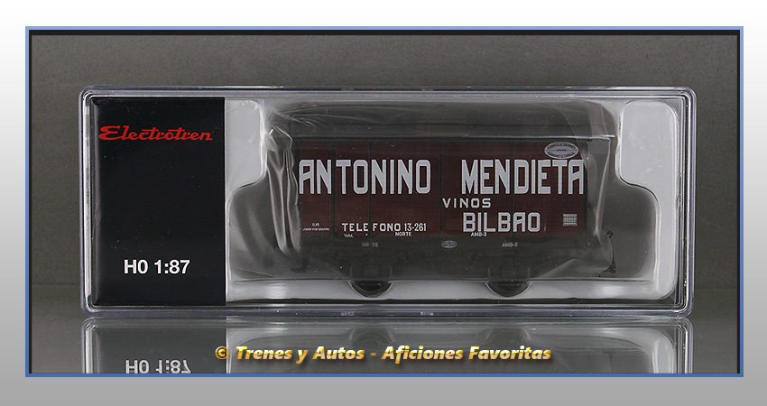 Caja modelo - Vagón foudre Antonino Mendieta Vinos Bilbao - Norte