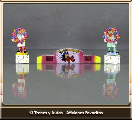 Distintas fases de pintado, montaje e iluminación