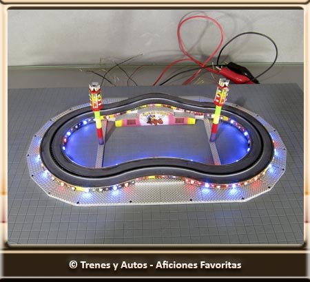 Distintas fases de pintado, montaje e iluminación